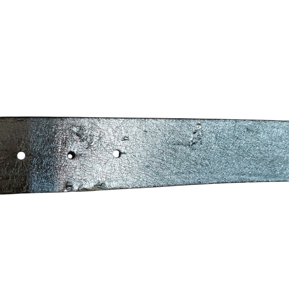 Michael Kors Black Leather Belt With Gold MK Buckle Women's Size Medium 34 - Picture 8 of 12